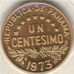Панама 1 чентезимо 1973 год