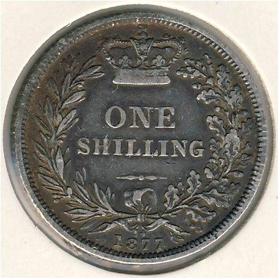 Великобритания 1 шиллинг 1877 год