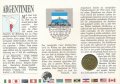 Аргентина 5 сентаво 1986 год (в конверте с маркой)