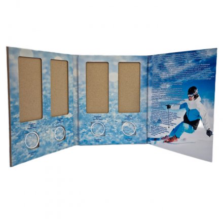 Альбом-планшет для монет 25 рублей Олимпиада в Сочи, Том 1 - 8 ячеек (пустой)