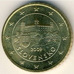 Словакия 50 евроцентов 2009 год - Братиславский замок