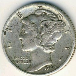 США 1 дайм (10 центов) 1942 год
