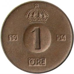 Швеция 1 эре 1954 год
