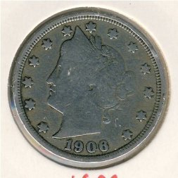США 5 центов 1906 год