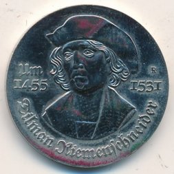 ГДР 5 марок 1981 год - 450 лет со дня смерти Тильмана Рименшнайдера