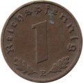 Третий Рейх 1 рейхспфенниг 1938 год (E)