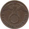 Третий Рейх 1 рейхспфенниг 1938 год (E)