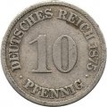 Германия 10 пфеннигов 1875 год (A)