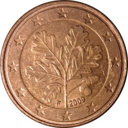 Германия 5 евроцентов 2009 год (F)