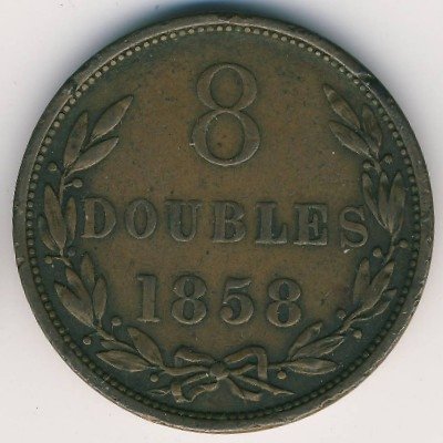 Гернси 8 дублей 1858 год