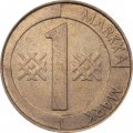 Финляндия 1 марка 1993 год (алюминиевая-бронза)