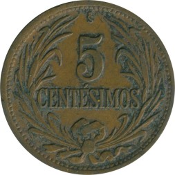 Уругвай 5 сентесимо 1949 год