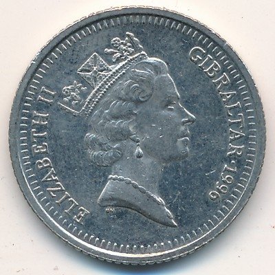 Гибралтар 10 пенсов 1996 год
