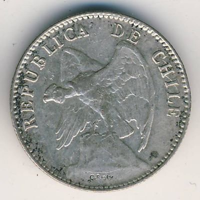 Чили 20 сентаво 1913 год