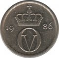 Норвегия 10 эре 1986 год - Король Улаф V