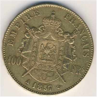 Франция 100 франков 1857 год