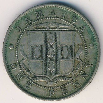 Ямайка 1 пенни 1909 год