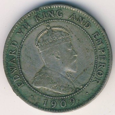 Ямайка 1 пенни 1909 год