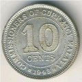 Малайя 10 центов 1943 год