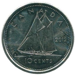 Канада 10 центов 2012 год