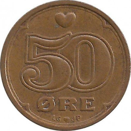 Дания 50 эре 1995 год