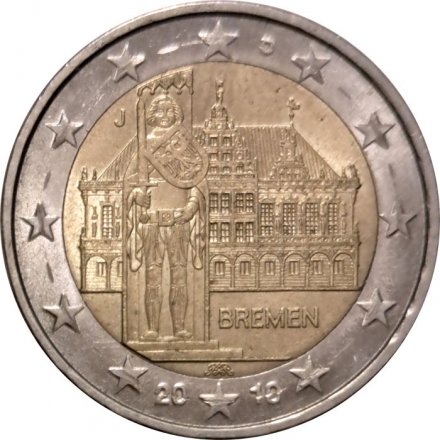 Германия 2 евро 2010 год - Бремен (J)