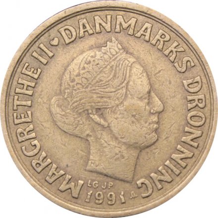 Дания 20 крон 1991 год - Королева Маргрете II