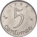 Франция 5 сантимов 1962 год