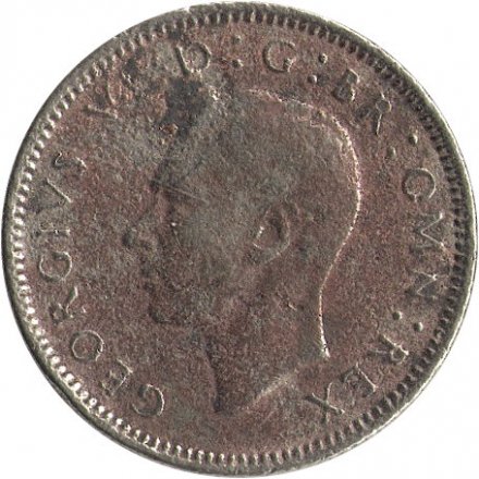 Великобритания 6 пенсов 1948 год - Король Георг VI