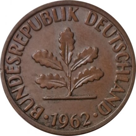 ФРГ 2 пфеннига 1962 год (F)