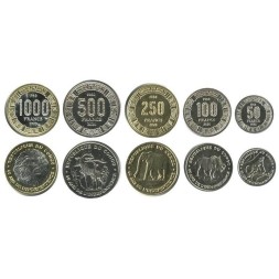 Набор из 5 монет Конго 2020 год - 60 лет независимости