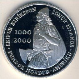 Исландия 1000 крон 2000 год - Лейф Эрикссон Счастливый