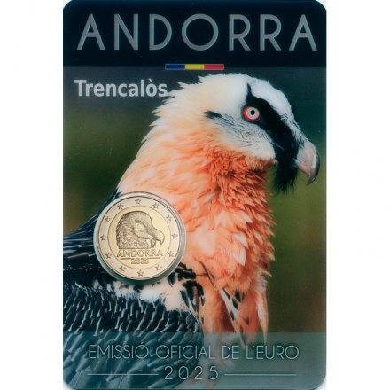 Набор из 2 монет Андорра 2 евро 2025 год - Игры малых государств Европы 2025, Бородач