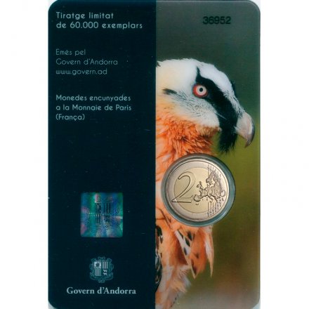 Набор из 2 монет Андорра 2 евро 2025 год - Игры малых государств Европы 2025, Бородач