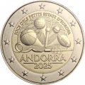 Набор из 2 монет Андорра 2 евро 2025 год - Игры малых государств Европы 2025, Бородач