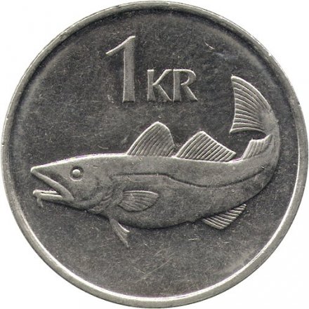 Исландия 1 крона 2006 год - Треска
