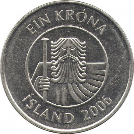 Исландия 1 крона 2006 год - Треска