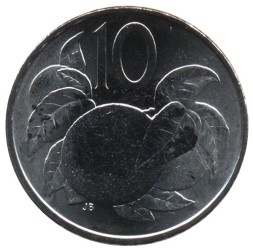 Острова Кука 10 центов 2015 год - Апельсин
