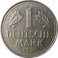 ФРГ 1 марка 1991 год (G)