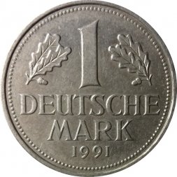 ФРГ 1 марка 1991 год (G)