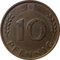 ФРГ 10 пфеннигов 1950 год (G)