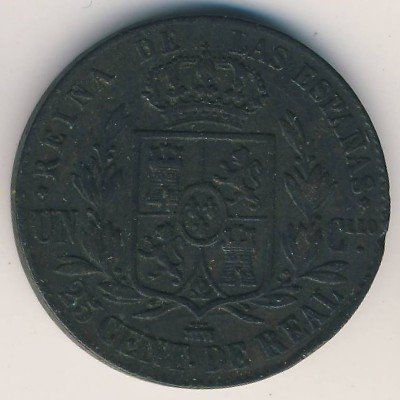 Испания 25 сентимо 1860 год