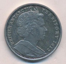 Монета Британская антарктическая территория 2 фунта 2012 год