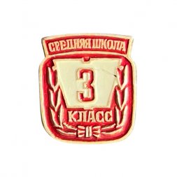 Значок Средняя школа. 3 класс