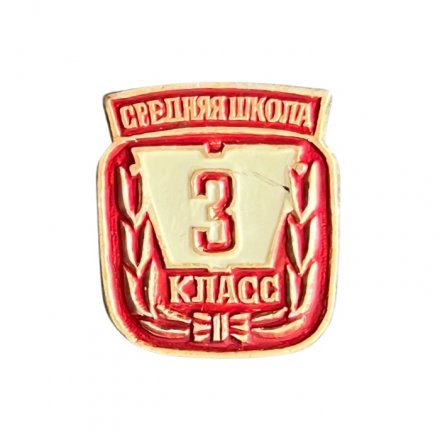 Значок Средняя школа. 3 класс
