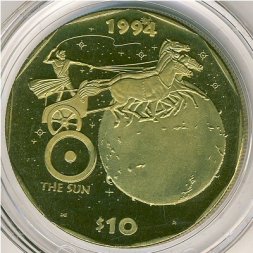 Маршалловы острова 10 долларов 1994 год