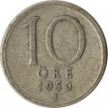 Швеция 10 эре 1950 год - Король Густав V
