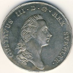 Швеция 1 риксдалер 1776 год