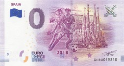 Сборная Испании - Сувенирная банкнота 0 евро 2018 год