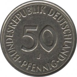 ФРГ 50 пфеннигов 1992 год (J)